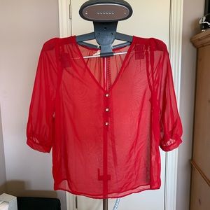 Francesca’s Collection red blouse